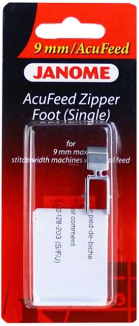 Janome AcuFeed Zipper Foot (Single)